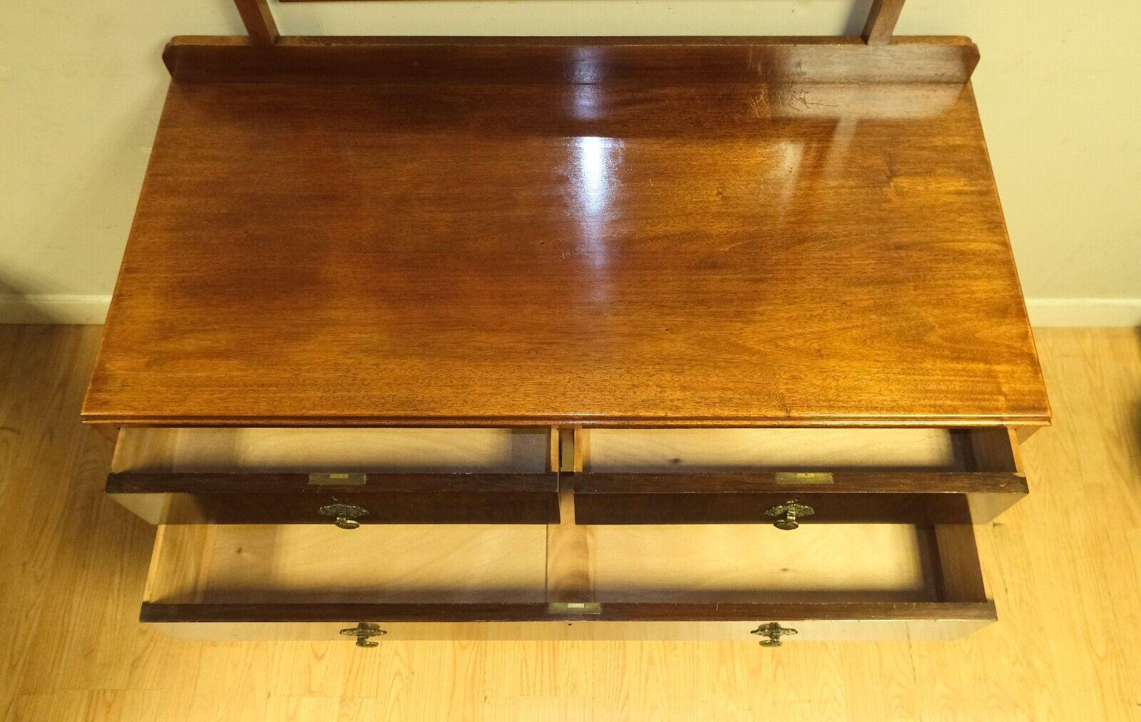 Hand-Crafted LOVELY EARLY 20TH CENTURY HARDWOOD DRESSiNG TABLE RAISED ON CABRIOLE LEGS For Sale