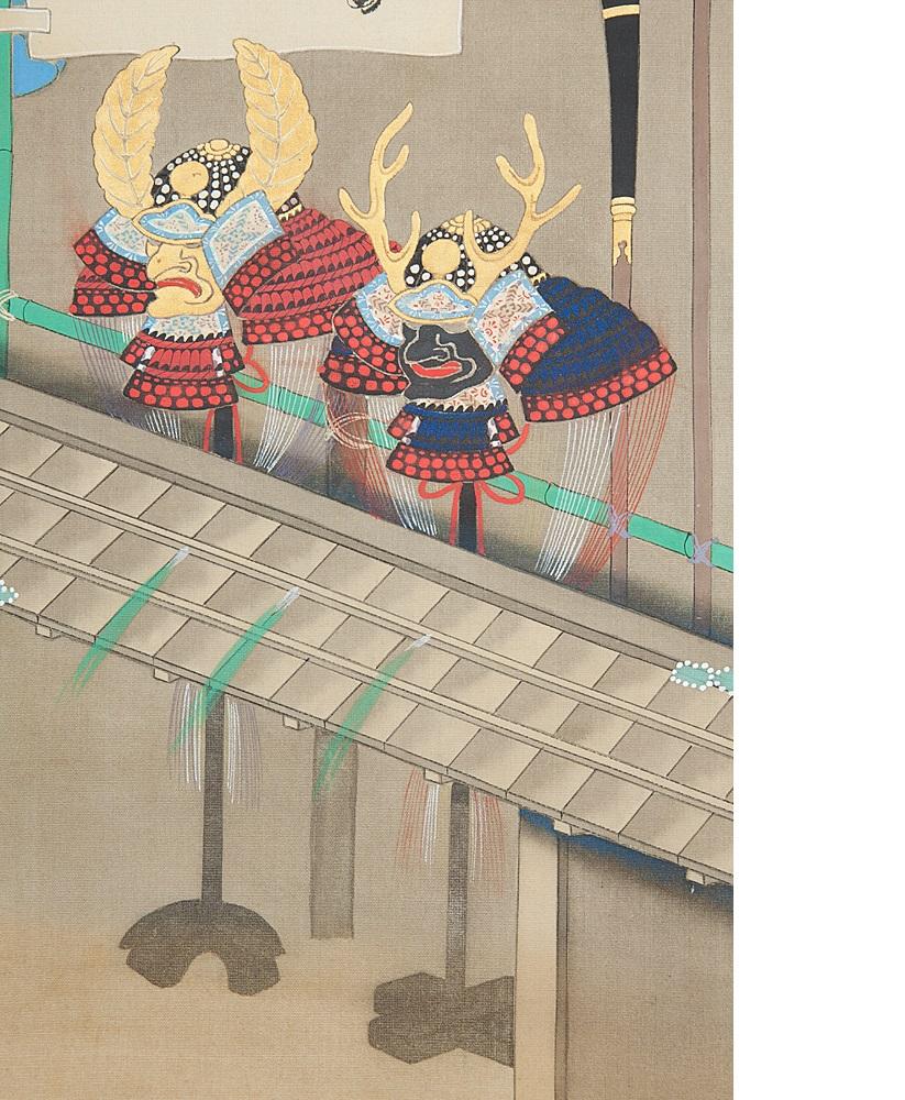 Giapponese Graziosi dipinti su rotolo dei primi del Novecento Giappone Meiji firmati dall'artista in vendita