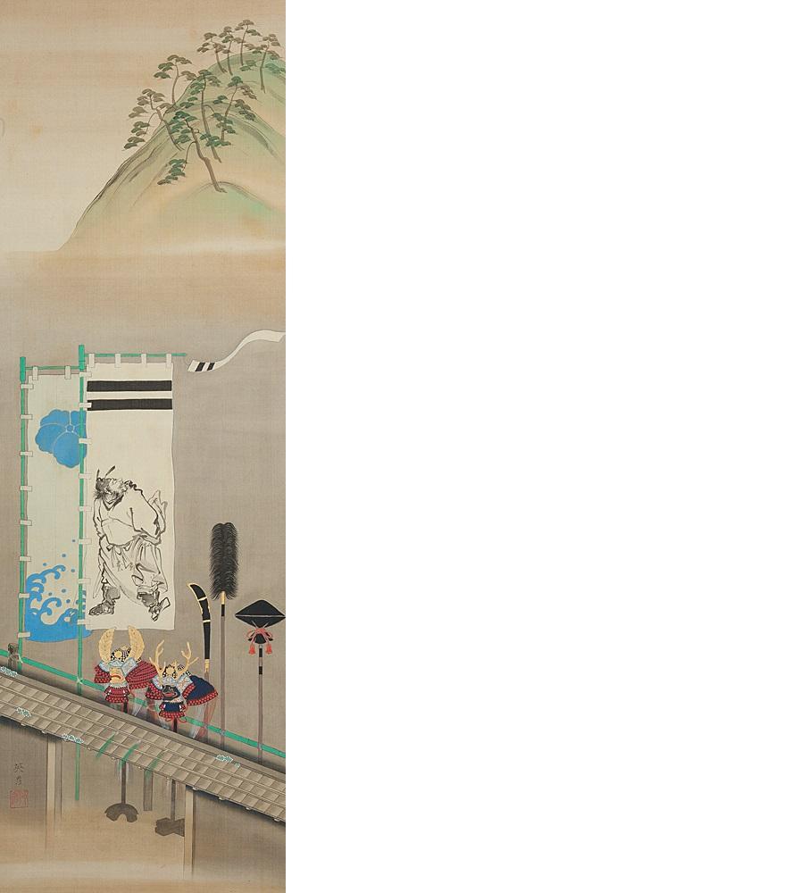 Tissu Jolies peintures au début du 20e siècle, signées par l'artiste Meiji, au Japon en vente