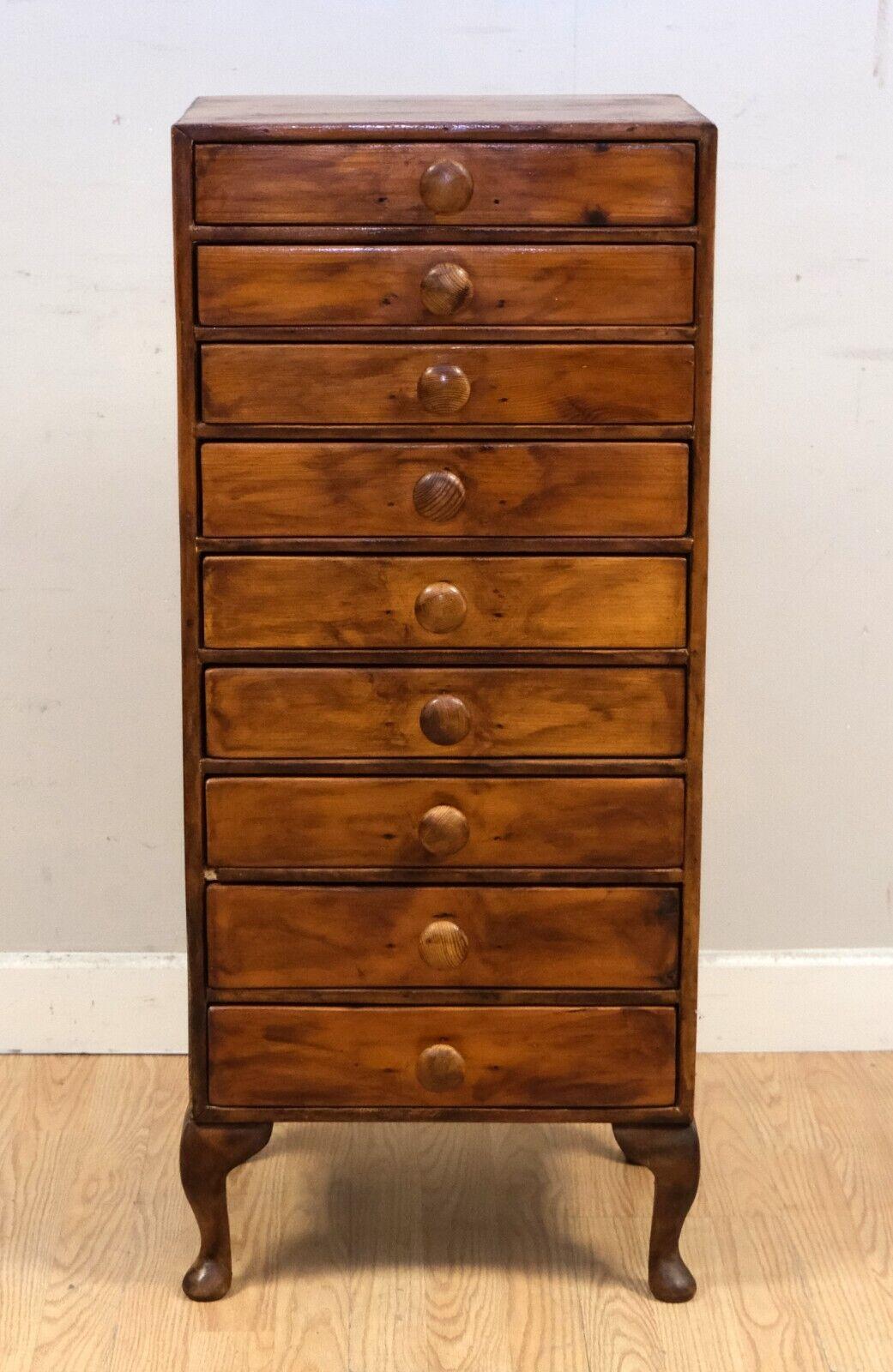 Art Deco Lovely Early 20th Century Tallboy Bank of Drawers and Queen Ann Style Legs