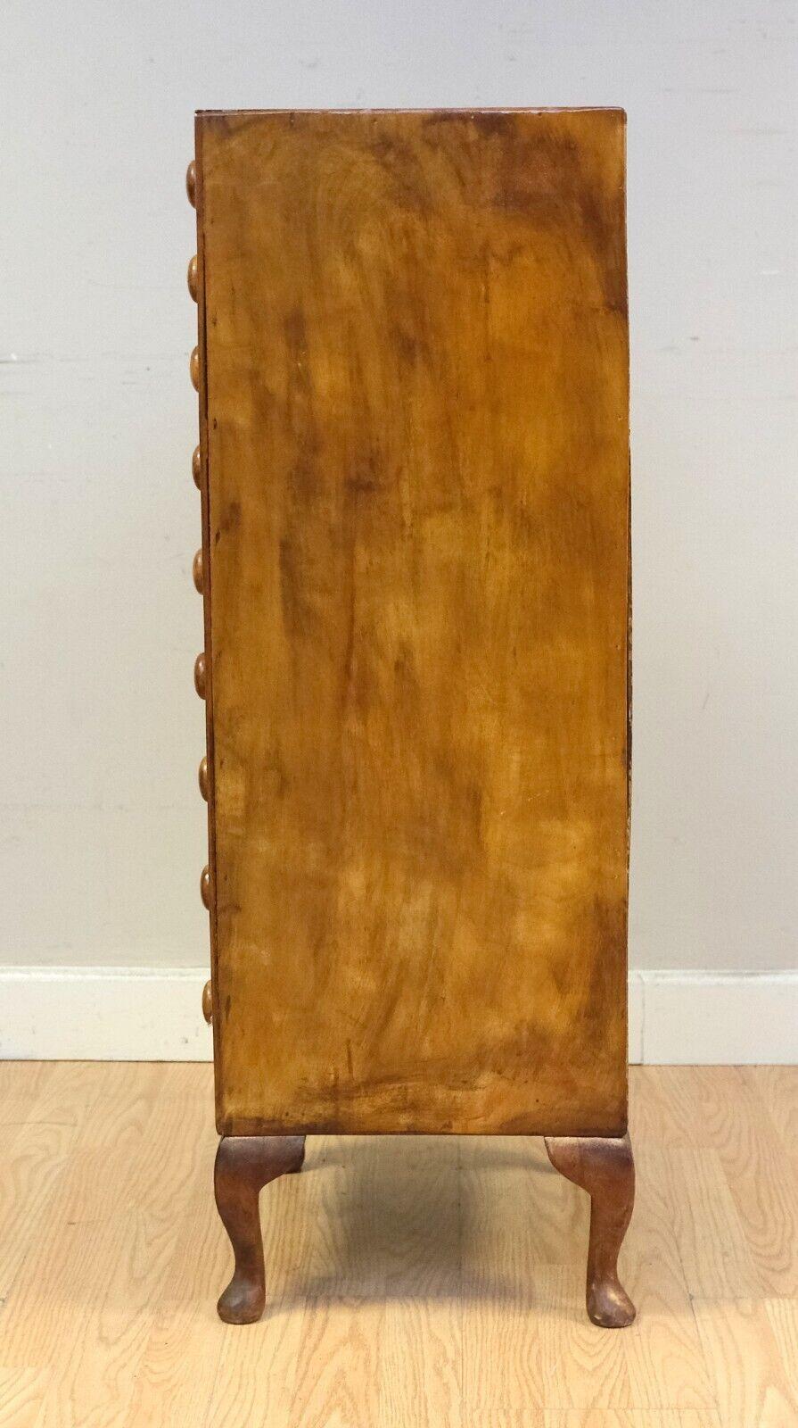 Lovely Early 20th Century Tallboy Bank of Drawers and Queen Ann Style Legs 2
