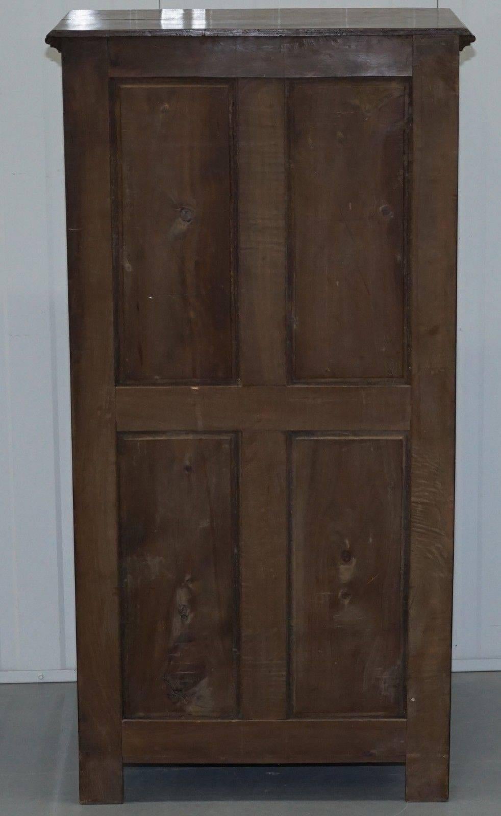 Lovely Early Victorian Hand-Carved Tall Cabinet for Documents & Storage Jacobean Bon état à West Sussex, Pulborough