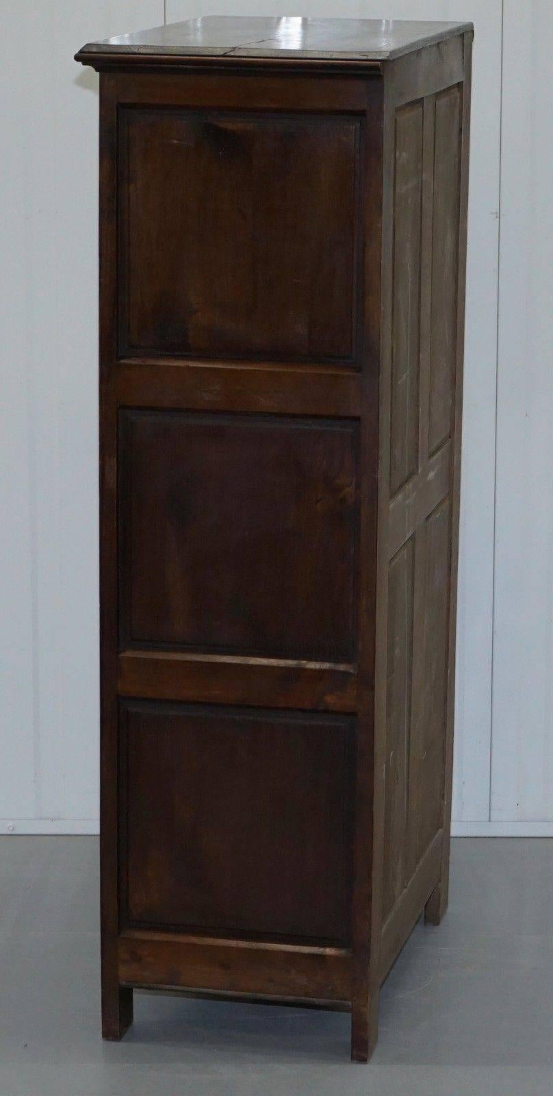 Lovely Early Victorian Hand-Carved Tall Cabinet for Documents & Storage Jacobean 2