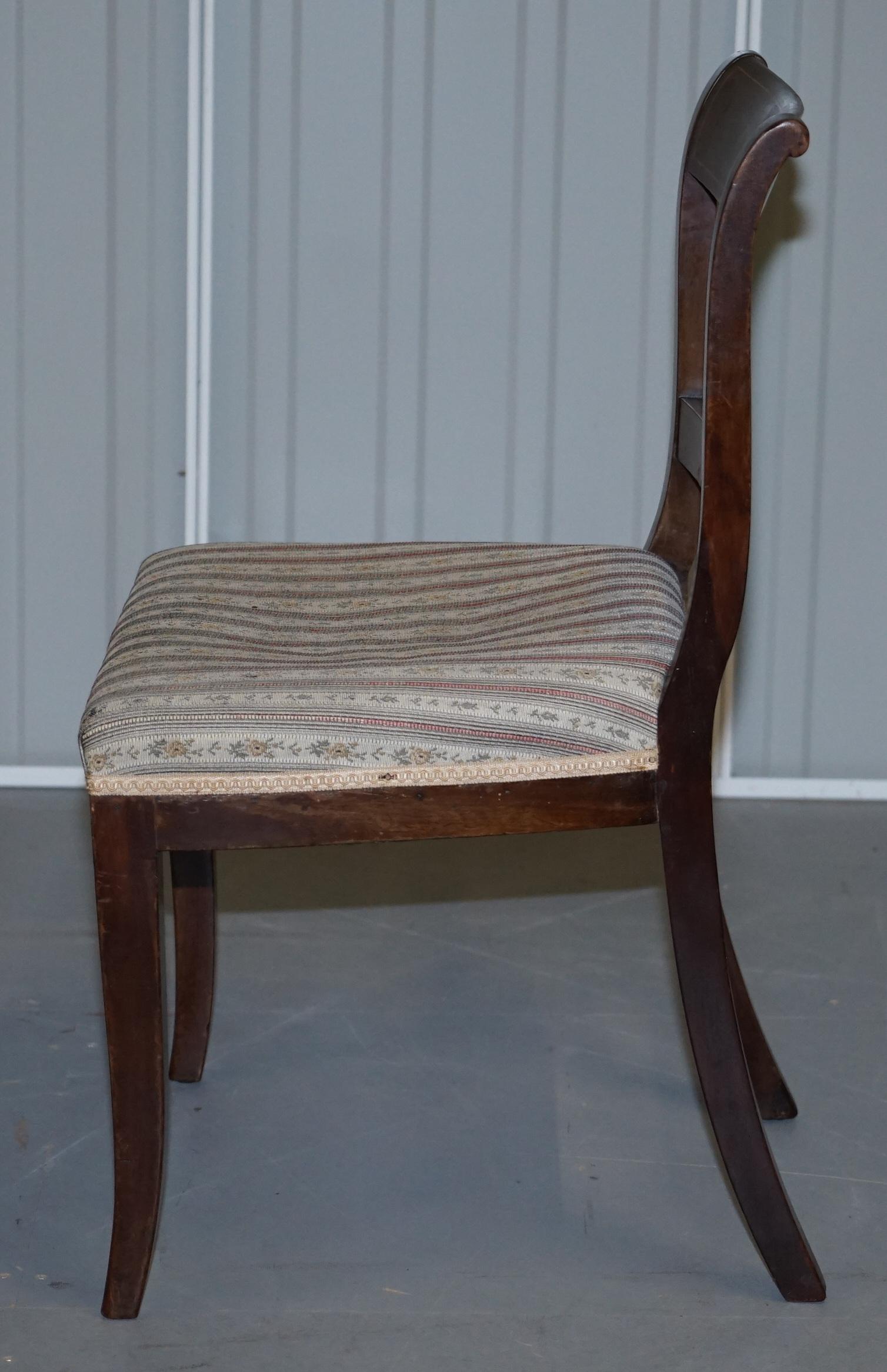 Lovely Early Victorian Inlaid French Walnut Side Chair Ideal as Bedroom Dressing For Sale 8