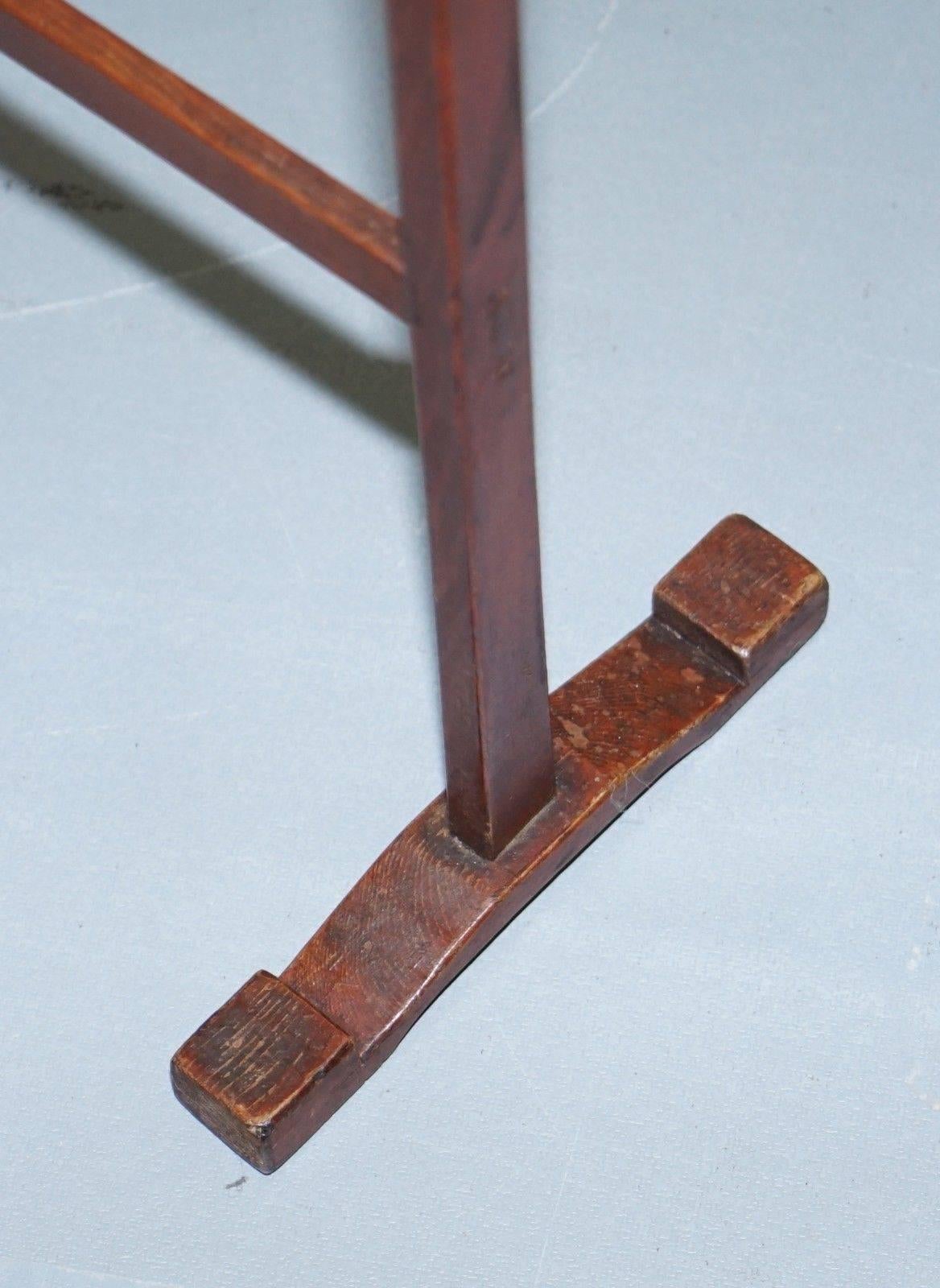 Hand-Crafted Lovely Edwardian Mahogany Small Cloths Rail Radiator Dryer Great Little Rack