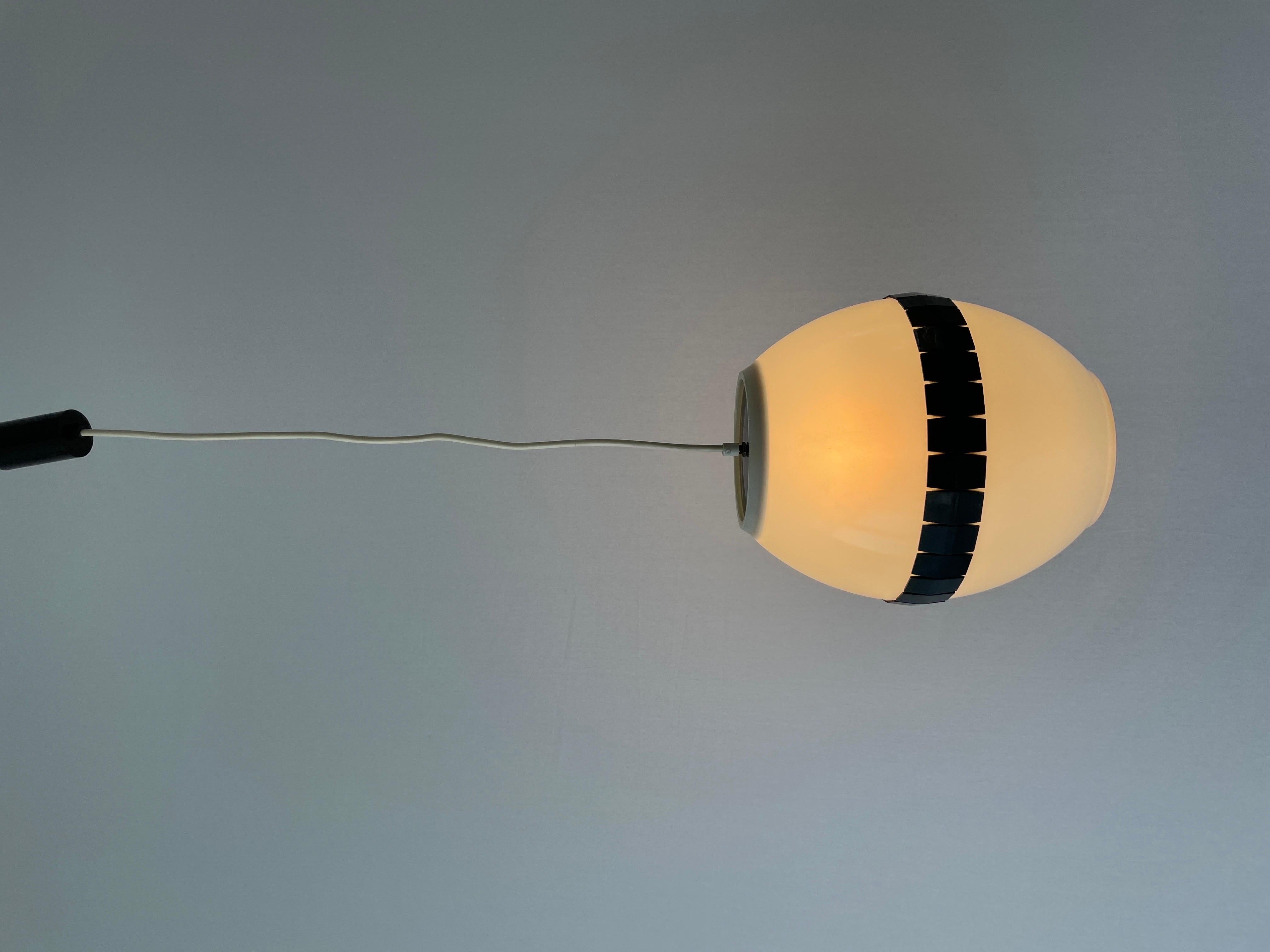 Lovely Egg-shaped Plexiglass Ceiling Lamp, 1960s, Italy For Sale 8