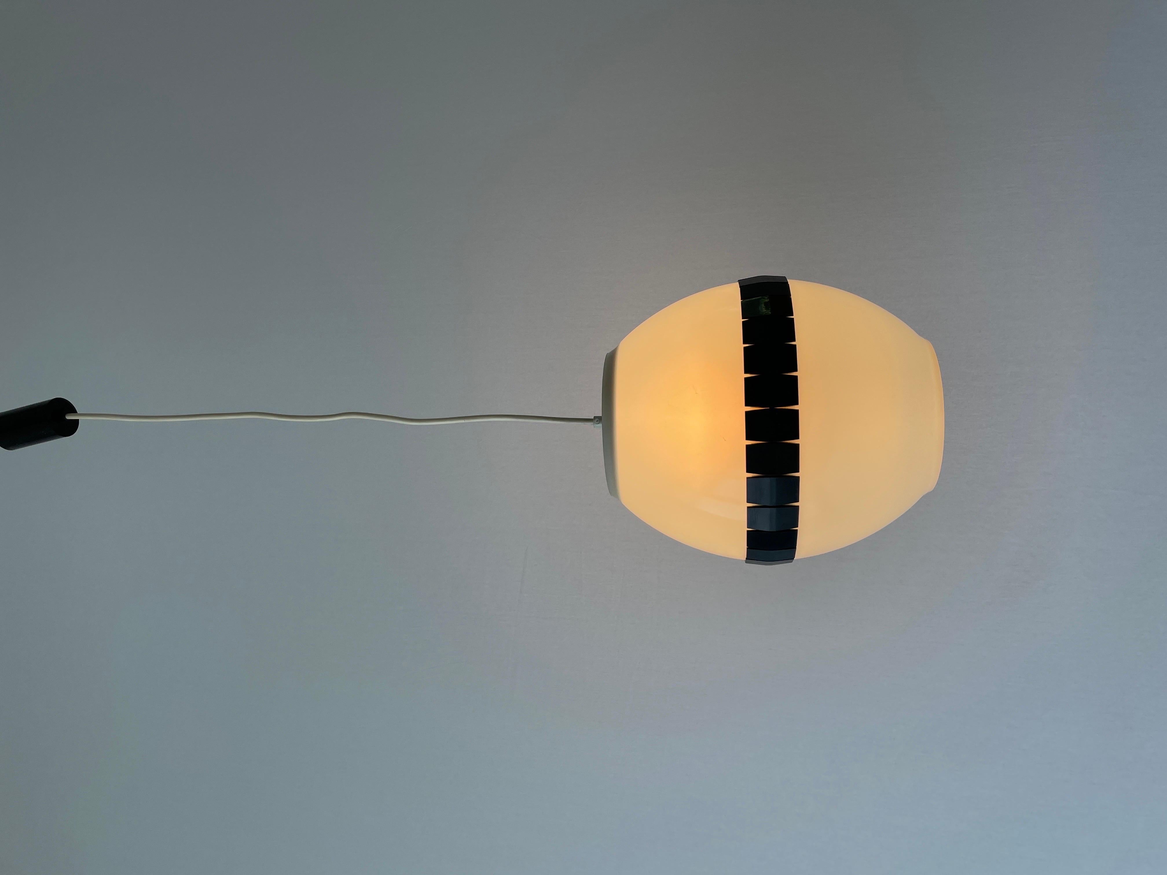Lovely Egg-shaped Plexiglass Ceiling Lamp, 1960s, Italy For Sale 9