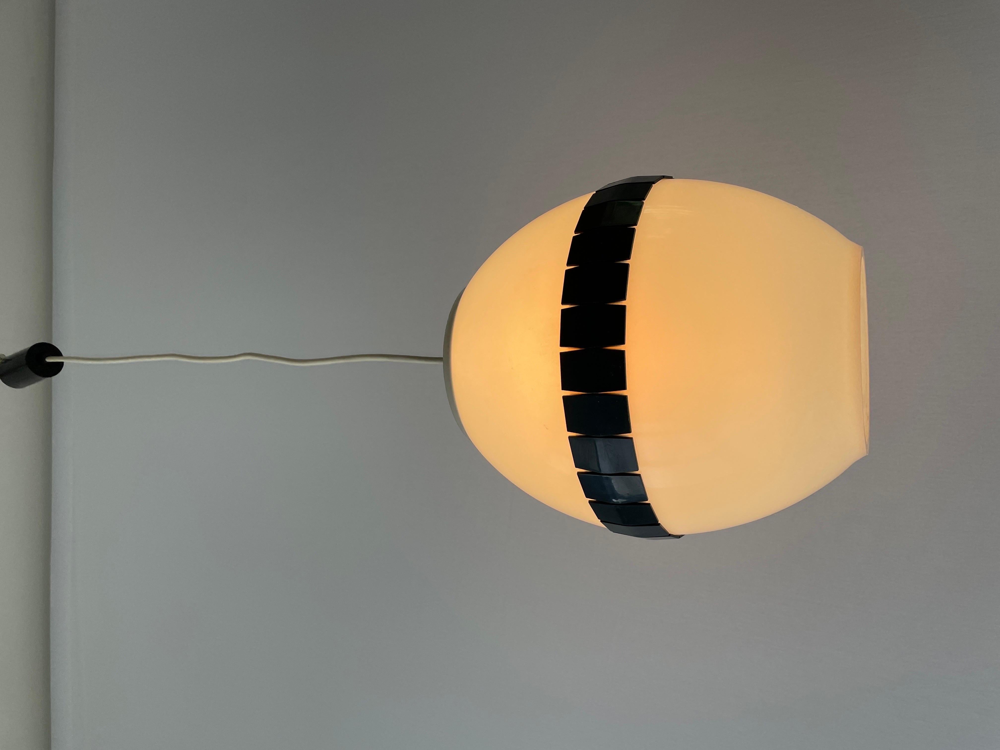 Lovely Egg-shaped Plexiglass Ceiling Lamp, 1960s, Italy For Sale 11