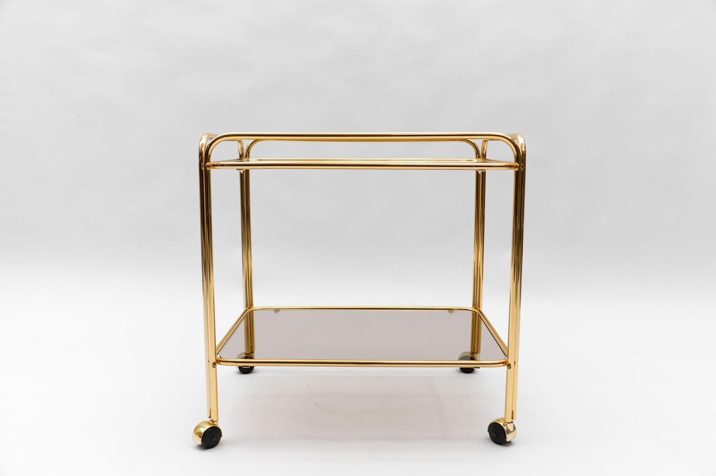  Lovely Elegant Mid-Century Modern Brass Bar Cart, 1960s, France For Sale 6