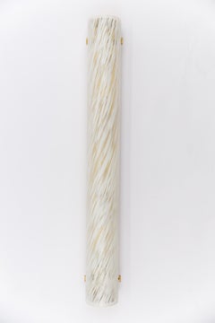 Lovely elegant Murano glass wall lamp / flush mount, Hillebrand 1960s