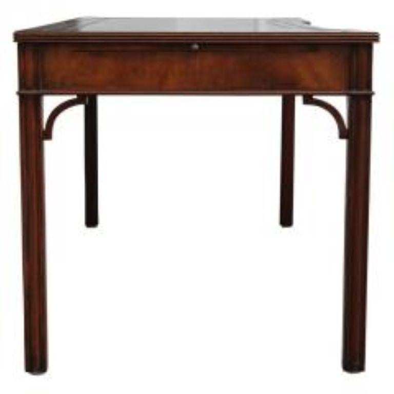 Wood & Hogan English Bench-Made Chippendale Style Mahogany Writing Table In Excellent Condition For Sale In North Salem, NY