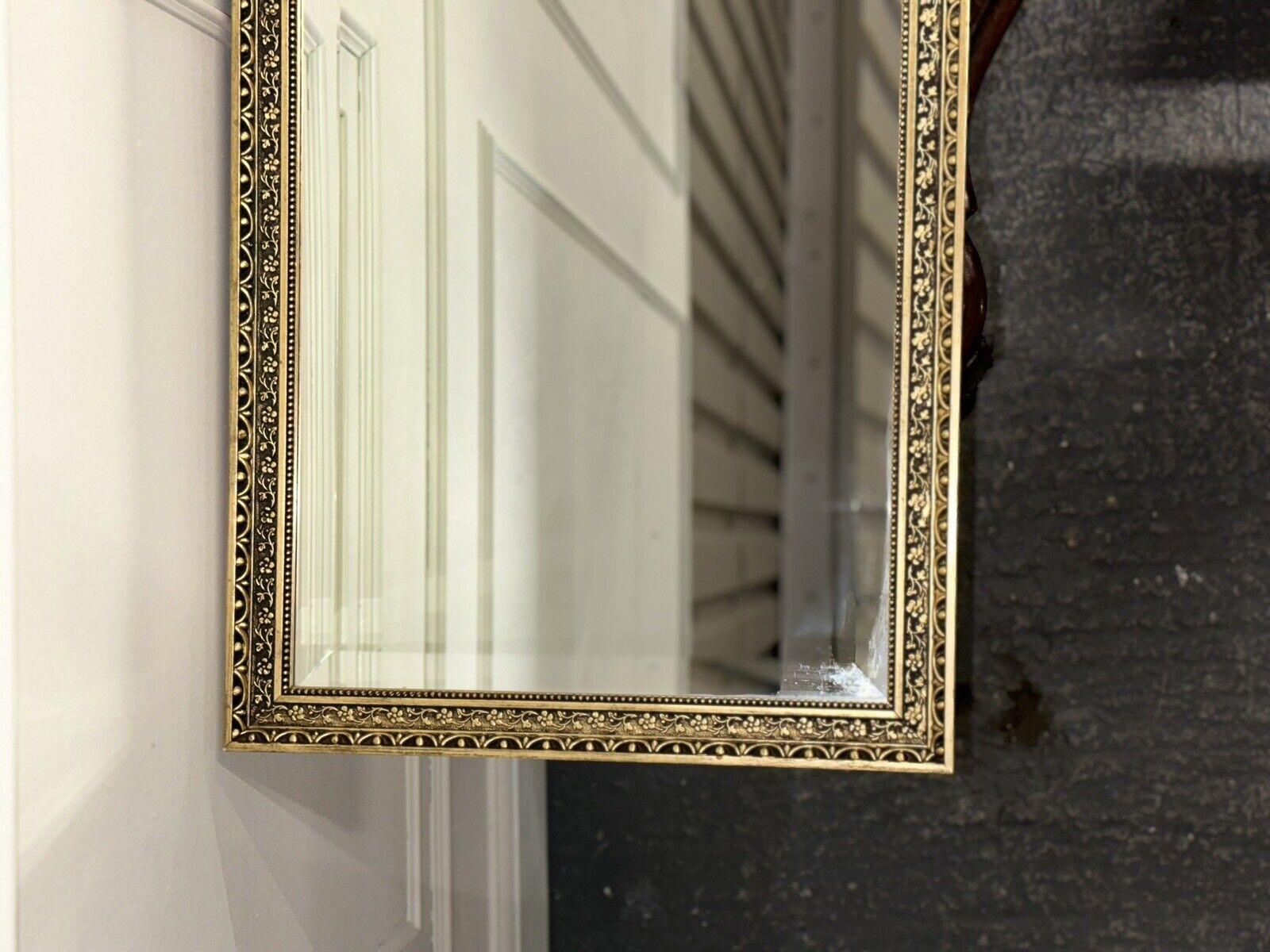 Lovely English Vintage Full Length Gold Ornate Bevelled Mirror For Sale 4