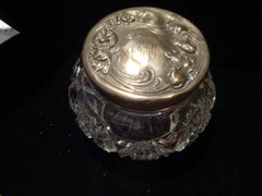 Lovely Exquisite 19th Century French Sterling Silver Bointaburet Crystal Box