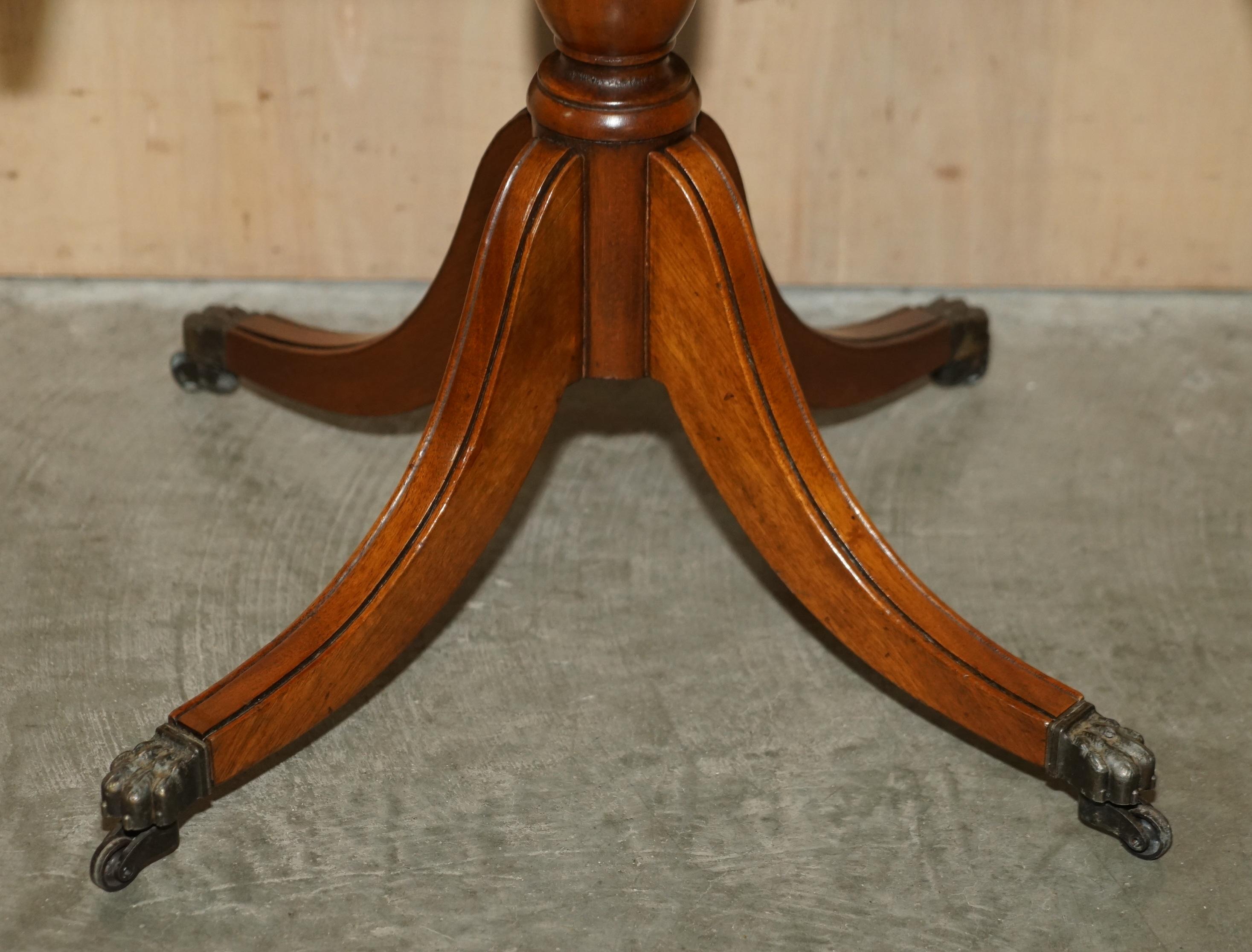 Lovely Extending Burr Walnut & Yew Wood Side End Lamp Wine Card Table Wood Top 2