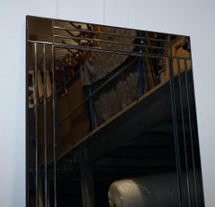 LOVELY EXTRA LARGE BEVELLED SiLVER ALL GLASS WALL MIRROR