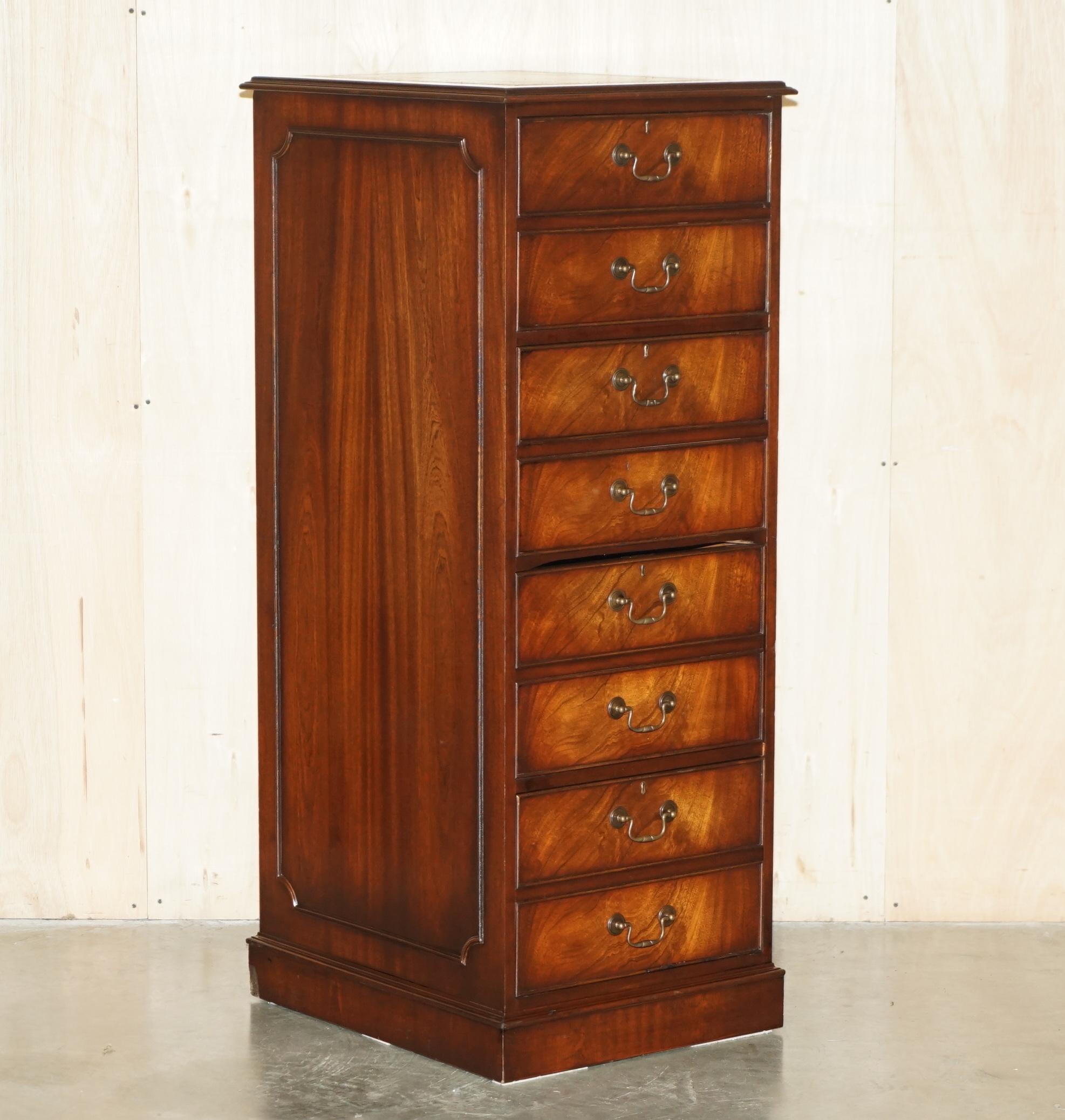 Royal House Antiques

Royal House Antiques is delighted to offer for sale this lovely large, tall four drawer flamed mahogany filing cabinet with green leather top

Please note the delivery fee listed is just a guide, it covers within the M25 only