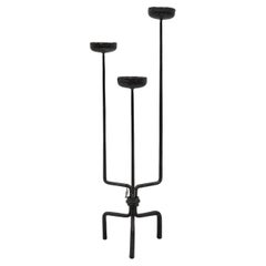Lovely Floor Wrought Candle Holder by Manfred Bredohl Vulkanschmiede, 1970s
