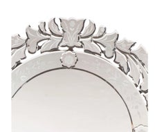 Lovely Floral Venetian Style Round Mirror