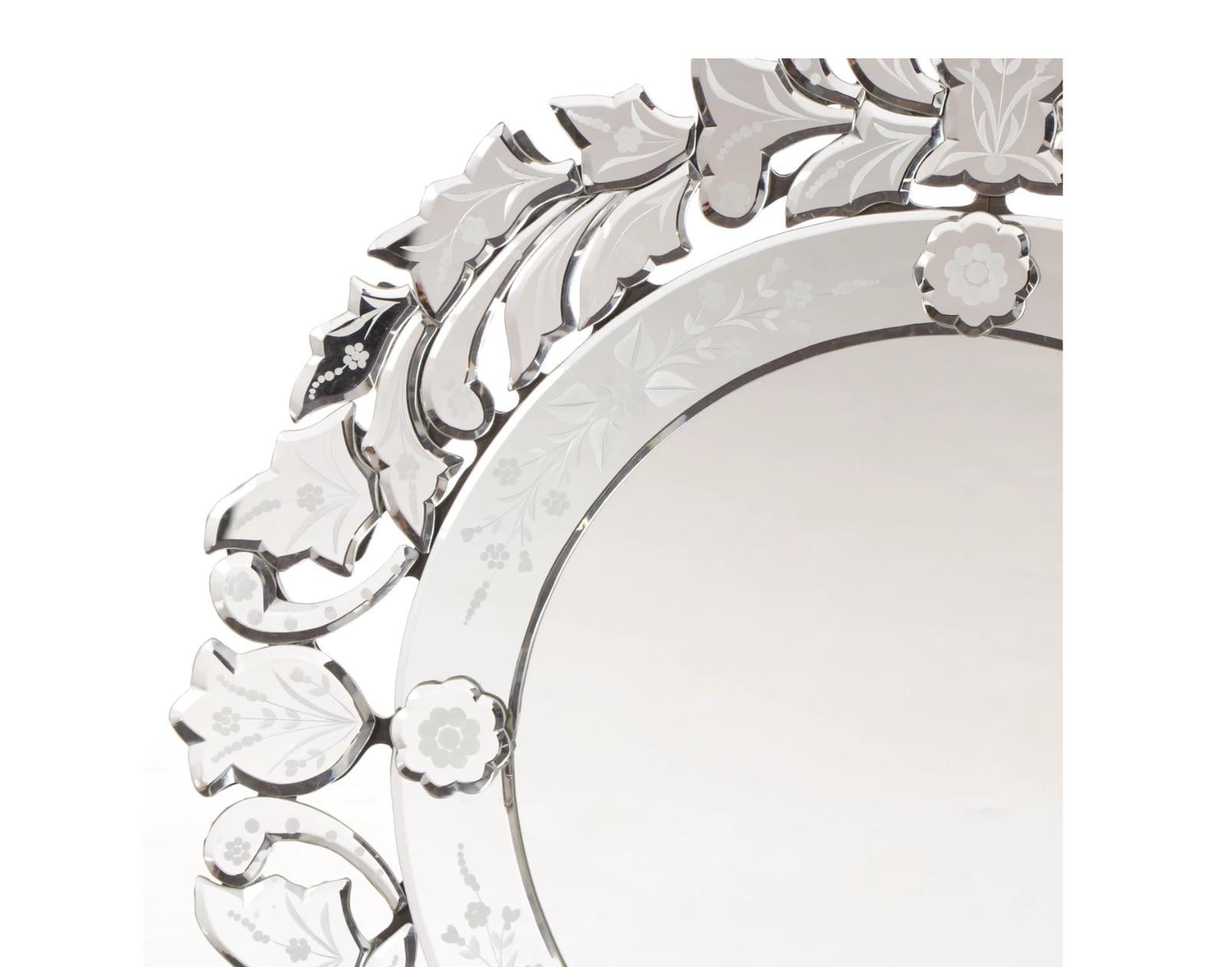 venetian round mirror