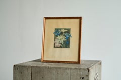 Lovely Framed 'Edelweiss' Lithography Early 20th Century
