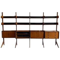 Lovely freestanding Ergo Wall Unit in teak by John Texmon for Blindheim Norway