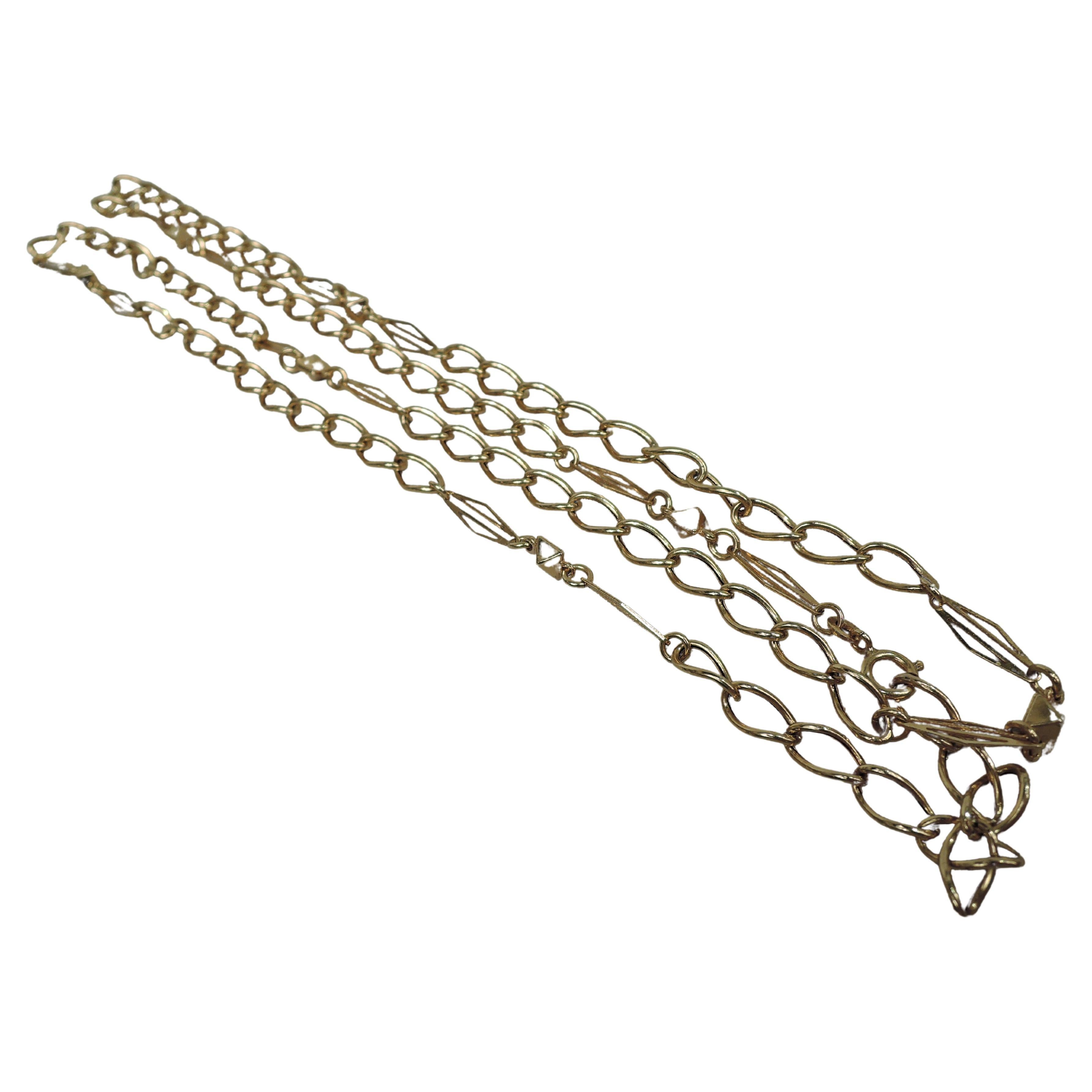 18K Yellow Gold Chain For Sale at 1stDibs