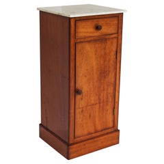 Lovely French Antique 19th Century Night Stand / Bedside Table with Carrara Top Lovely French Antique 19th Century Night Stand / Bedside Table with Carrara Top