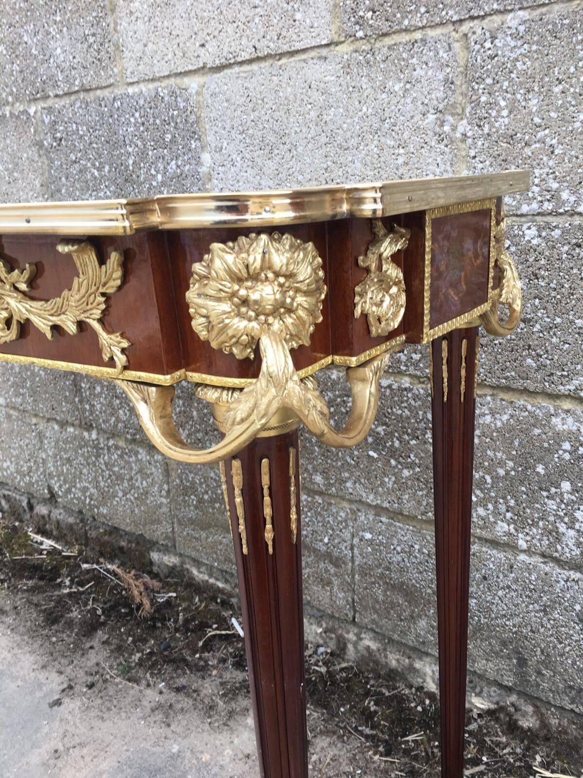Lovely French Antique Console Table with Bronze, Louis XV For Sale 1