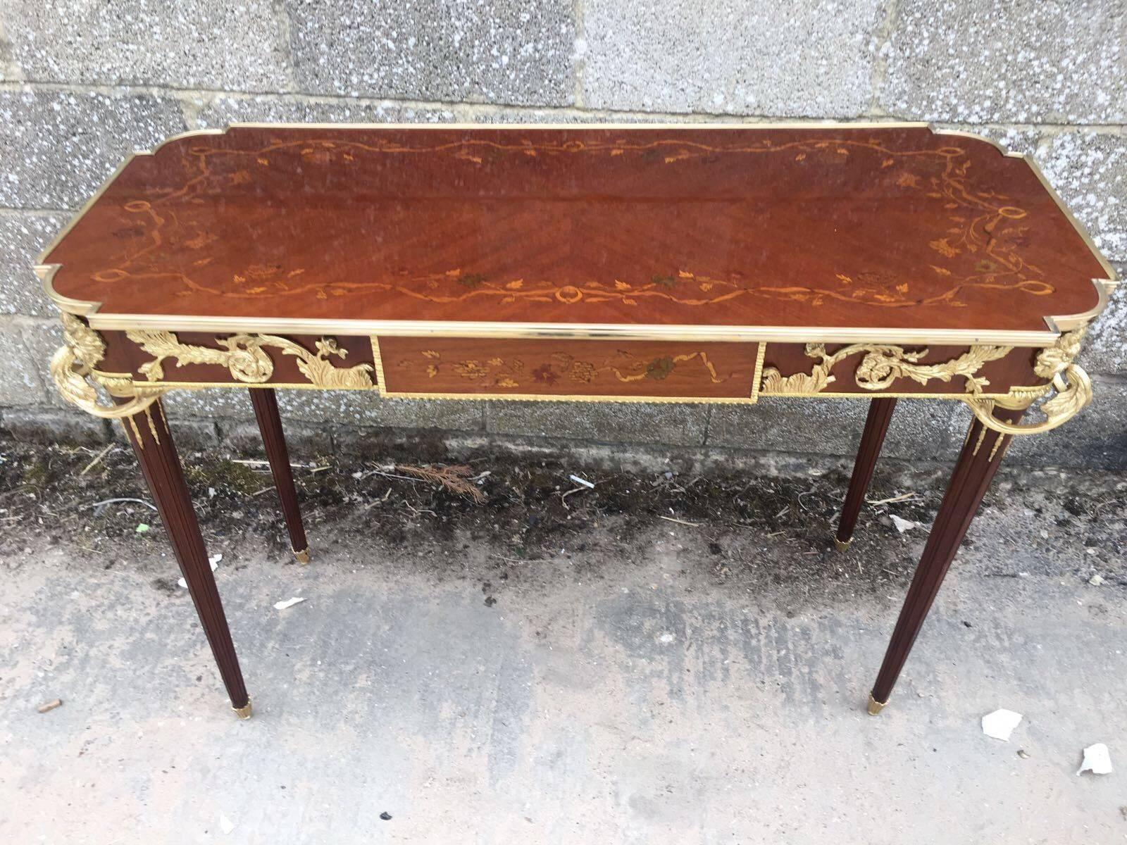 Lovely French Antique Console Table with Bronze, Louis XV For Sale 3