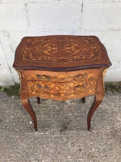 Lovely French Antique Side Table with Bronze, Louis XV, Rare, Inlaid