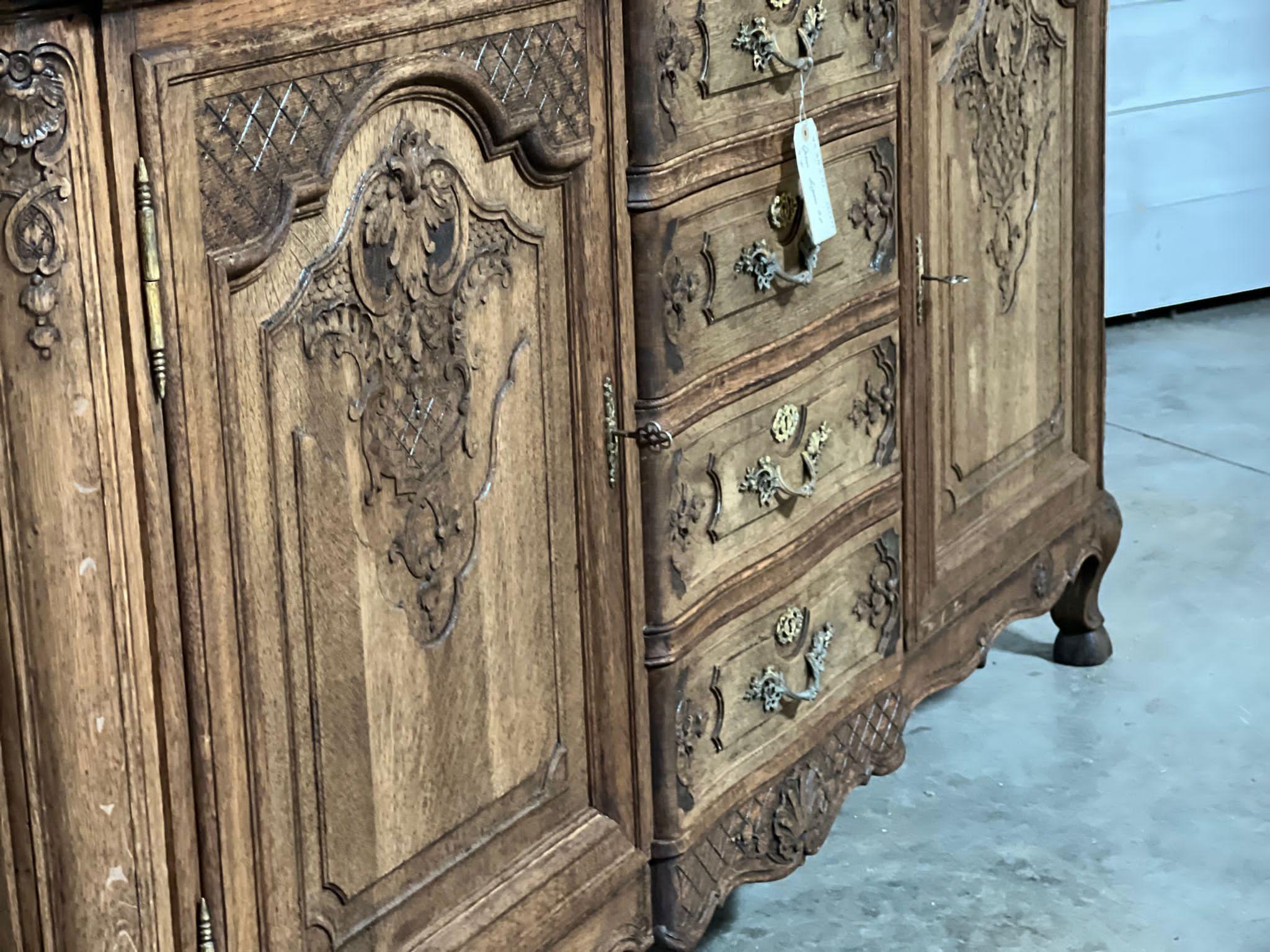 Lovely French Bleached Oak Sideboard or Enfilade 6