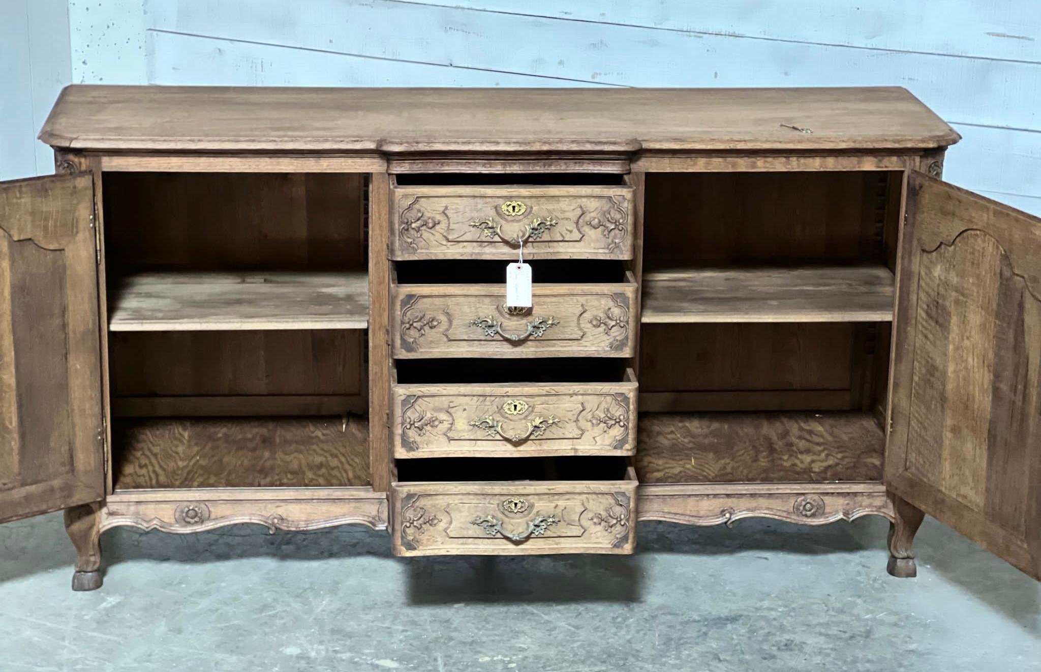 Lovely French Bleached Oak Sideboard or Enfilade 10