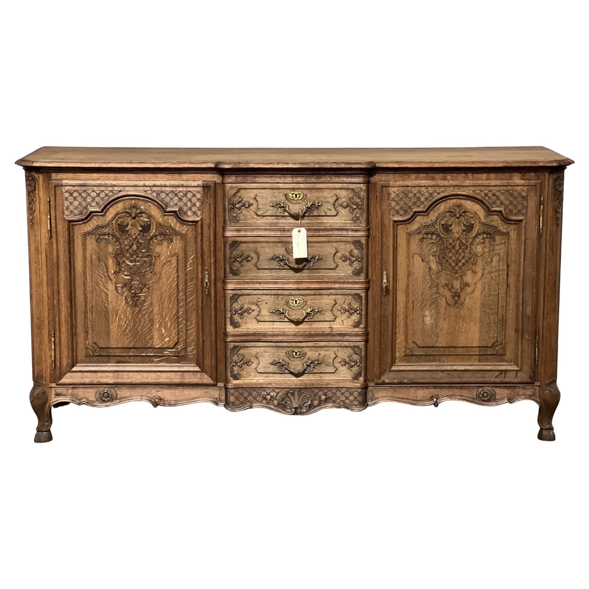 Lovely French Bleached Oak Sideboard or Enfilade