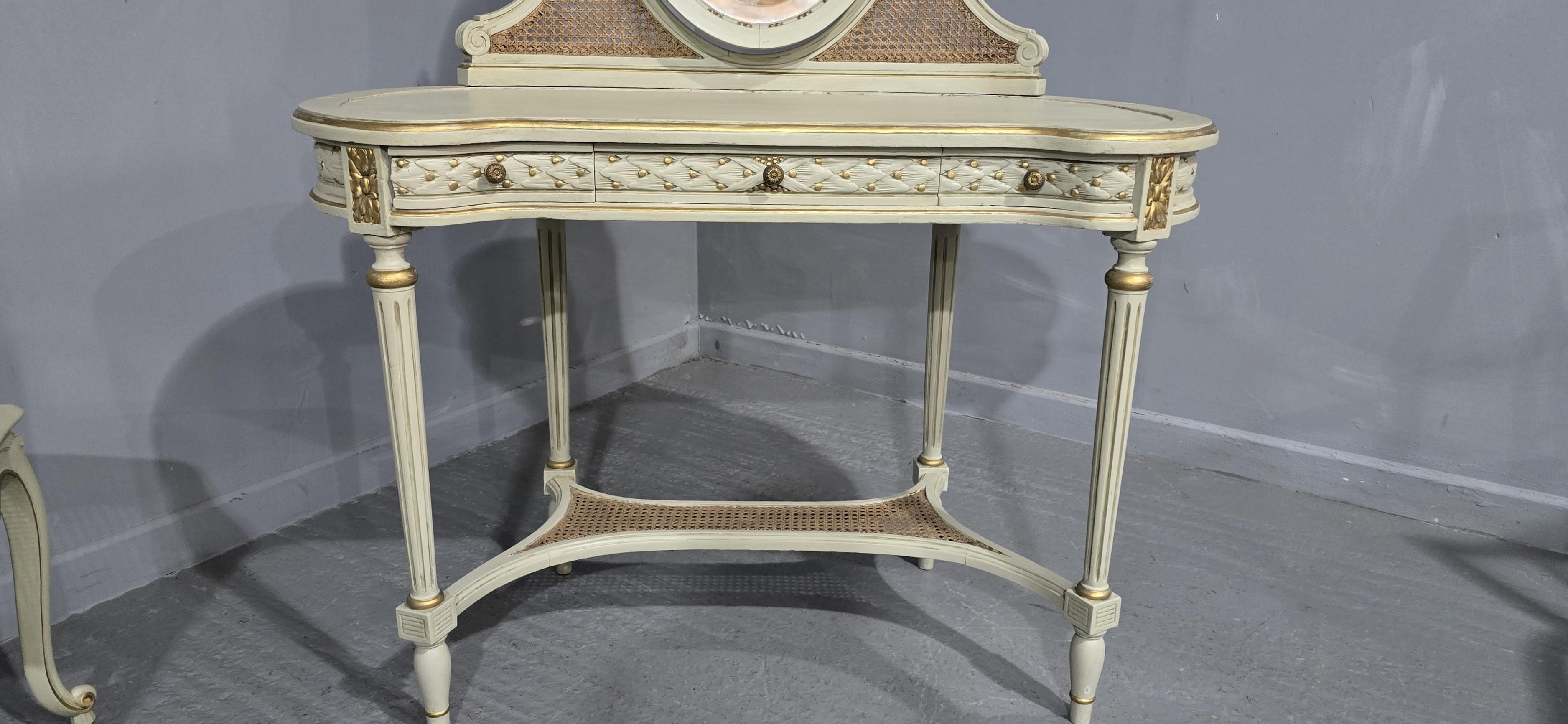 Beech Lovely French Dressing Table For Sale