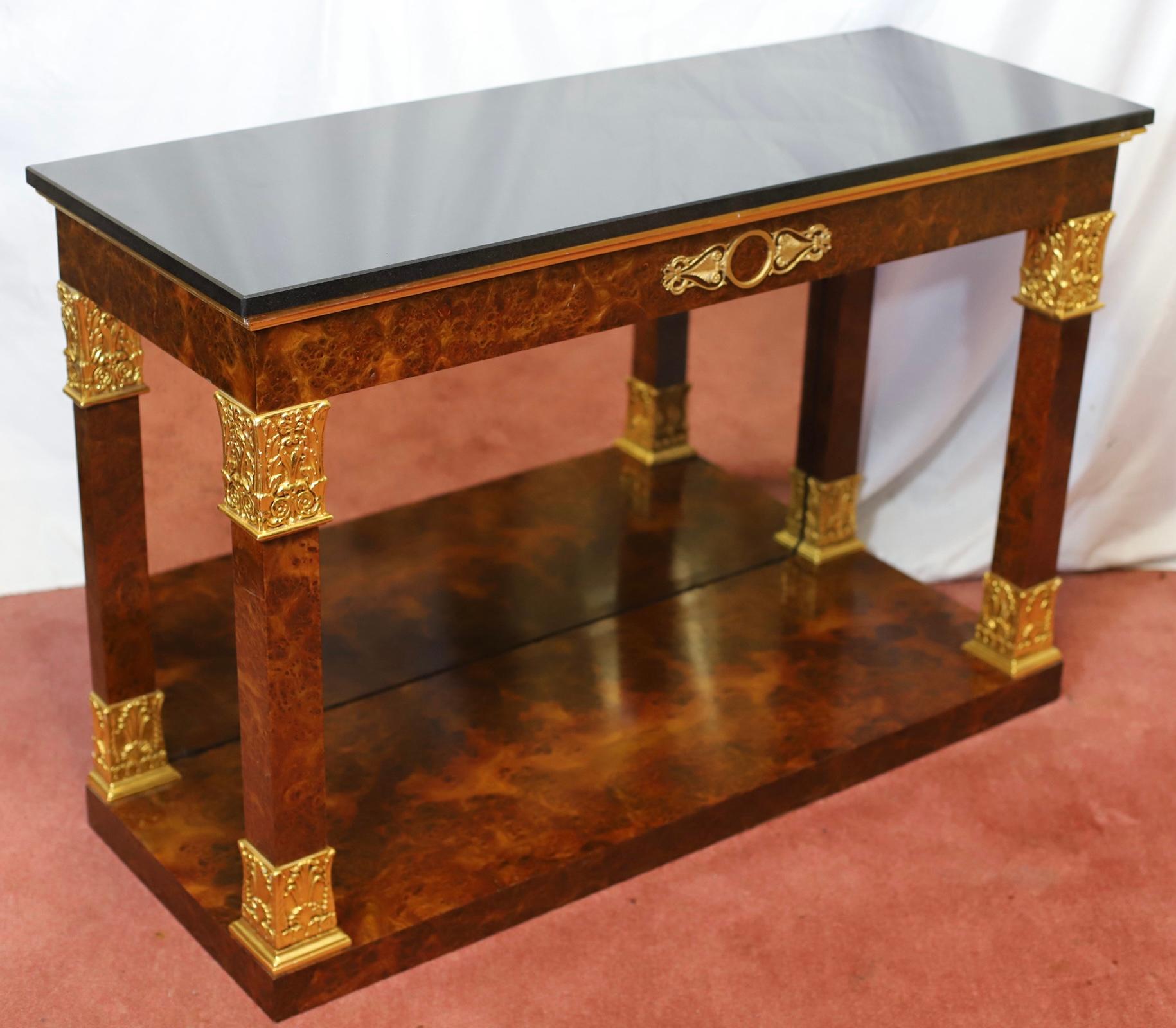 Preciosa Mesa Consola Estilo Imperio Francés en venta 4