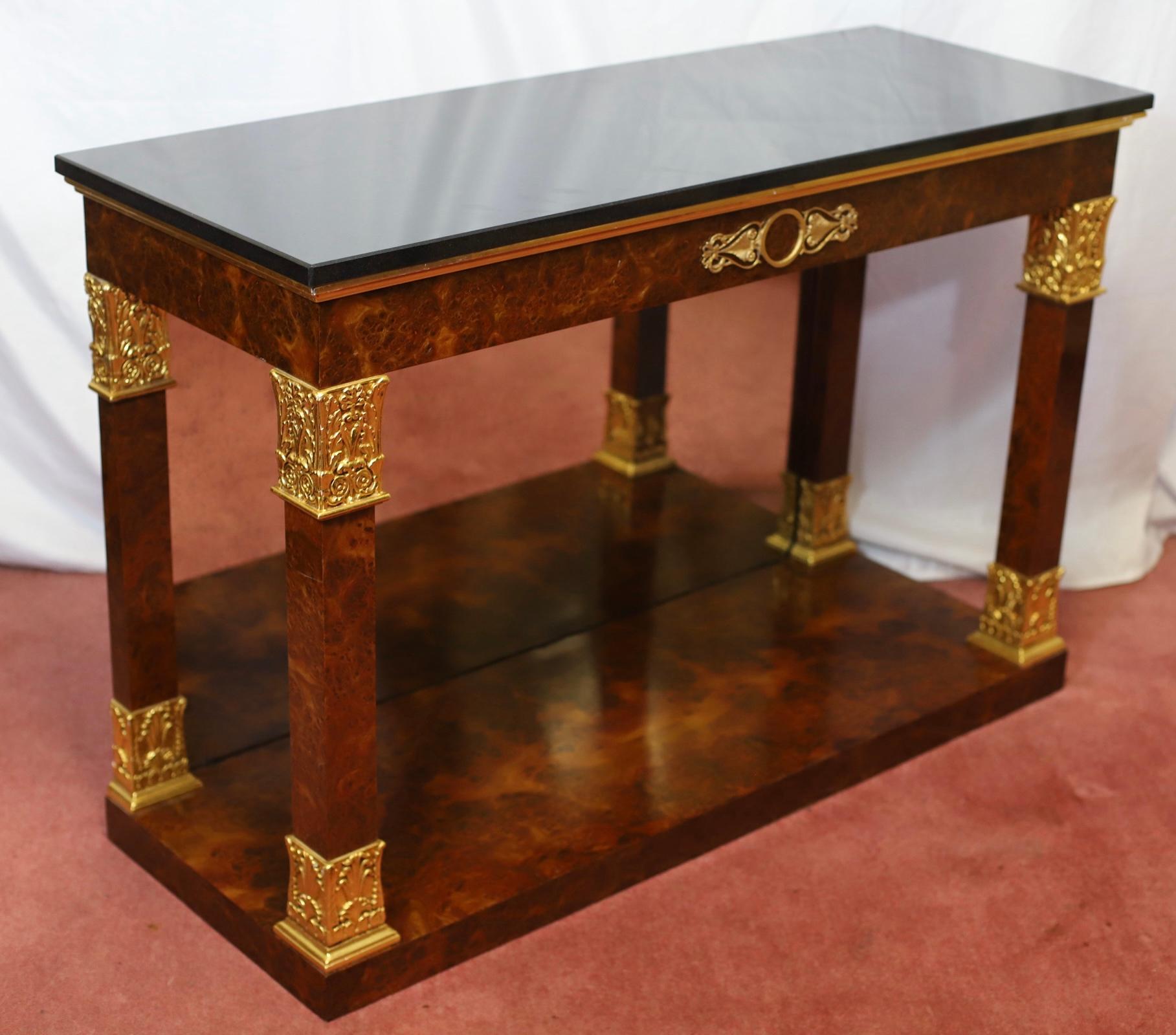 Preciosa Mesa Consola Estilo Imperio Francés en venta 11