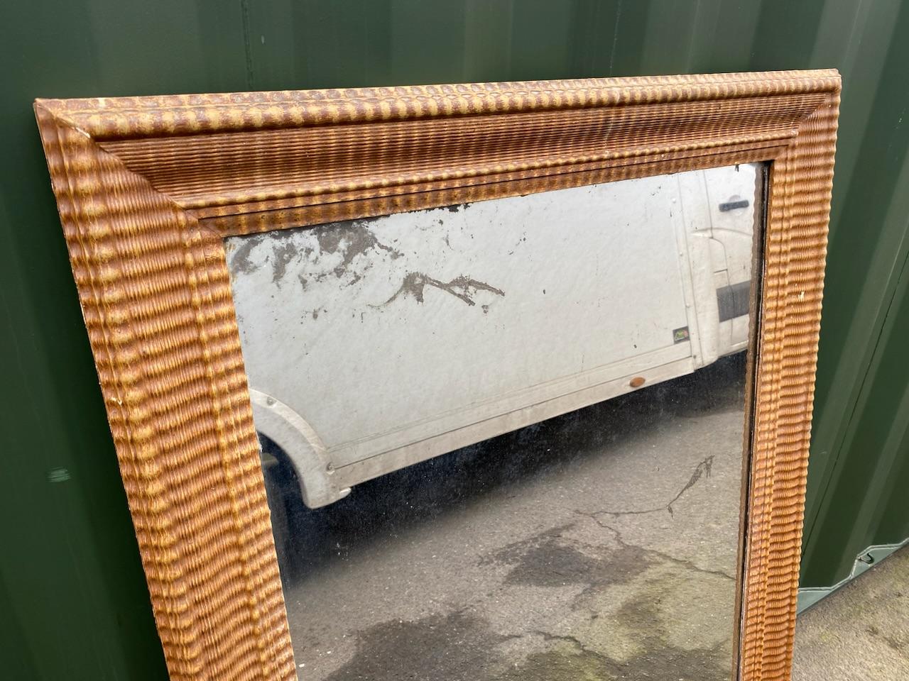 Lovely French Faux Bois Wall Mirror For Sale 3