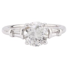 Lovely French GIA 1.53 carat old European cut diamond 18k engagement ring Lovely French GIA 1.53 carat old European cut diamond 18k engagement ring