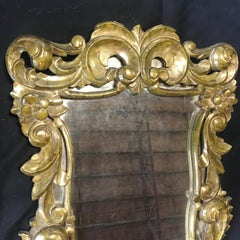 Lovely French Gold Pressed Brass Ornate Mirror