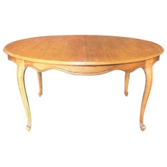 Lovely French Louis XV Style Oval Dining Table with Scalloped Apron