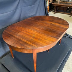 Lovely French Louis XVI Expandable Versatile Round or Oval Walnut Dining Table