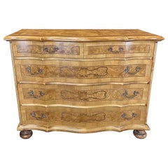Lovely French Louis XVI Style Burled Walnut Chest or Commode