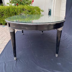 Lovely French Louis XVI Style John Richard Oval Dining Table with Eglomise Top