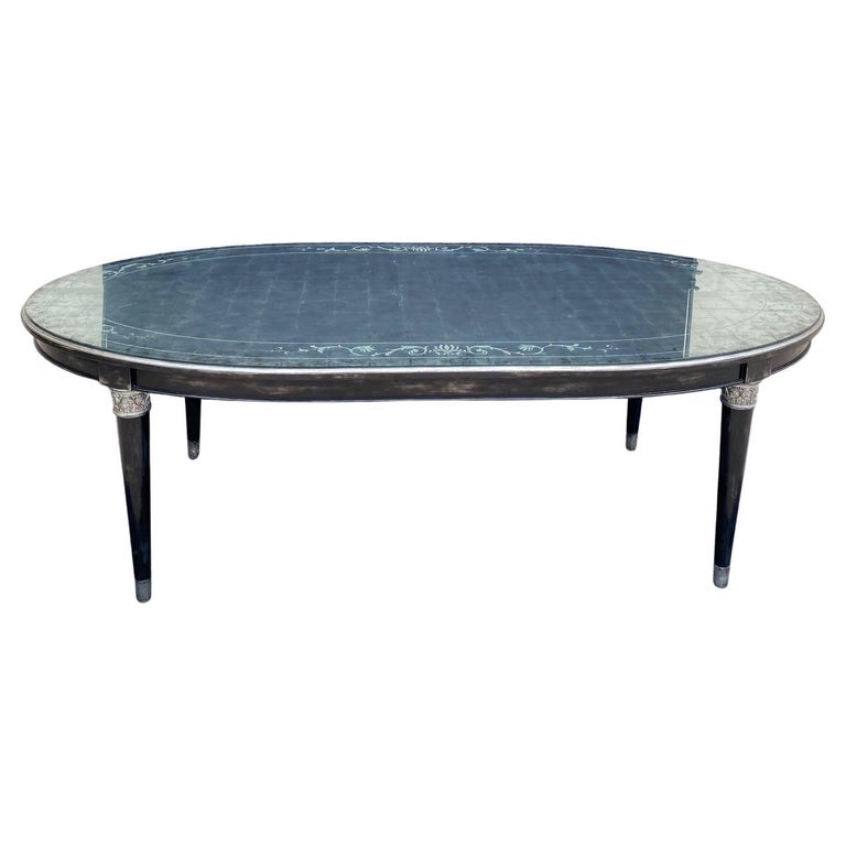 Lovely French Louis XVI Style John Richard Oval Dining Table with