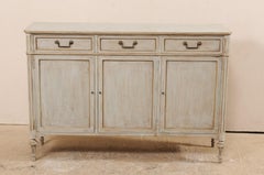 Lovely French Painted Wood Buffet Cabinet from the Mid-20th Century
