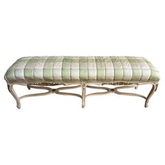 Lovely French Provincial Louis XV Style Painted Wood Bench Dorothy Draper