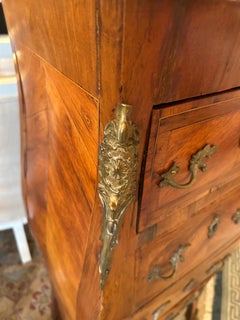 Lovely French Satinwood and Brass Semanier Lingerie Chest