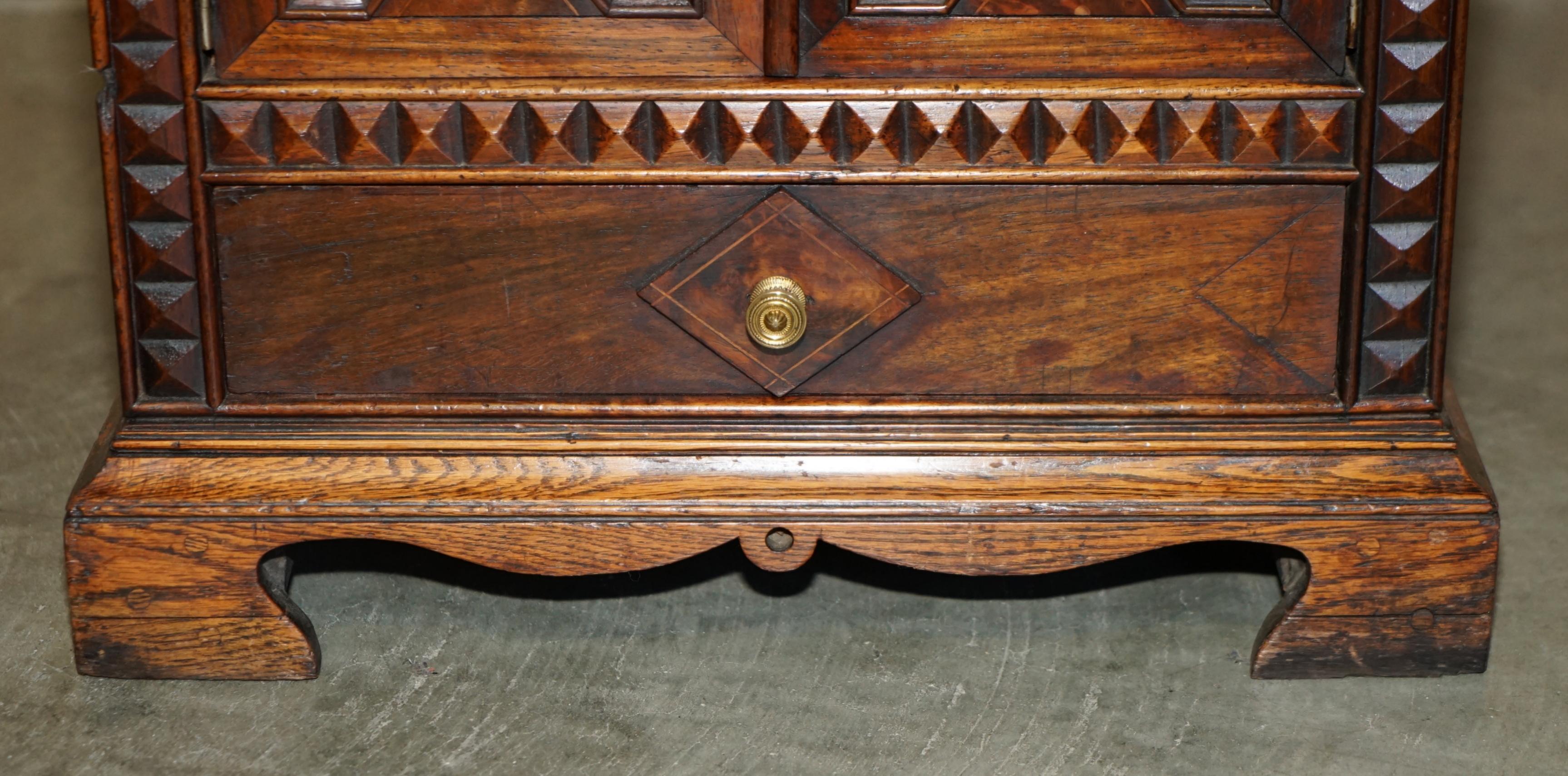 19th Century LOVELY FULLY RESTORED ANTIQUE JACOBEAN REVIVAL HAND CARVED SIDEBOARD CUPBOARDs For Sale