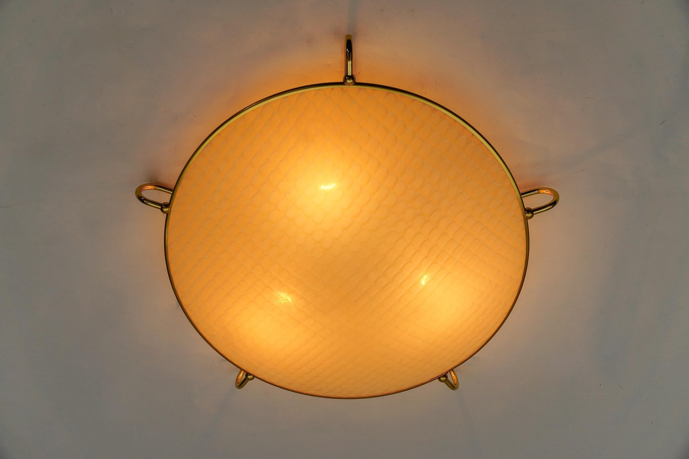 Mid-20th Century Lovely Geometric Plafonier or Wall Lamp by ERCO Leuchten, 1950s Germany For Sale