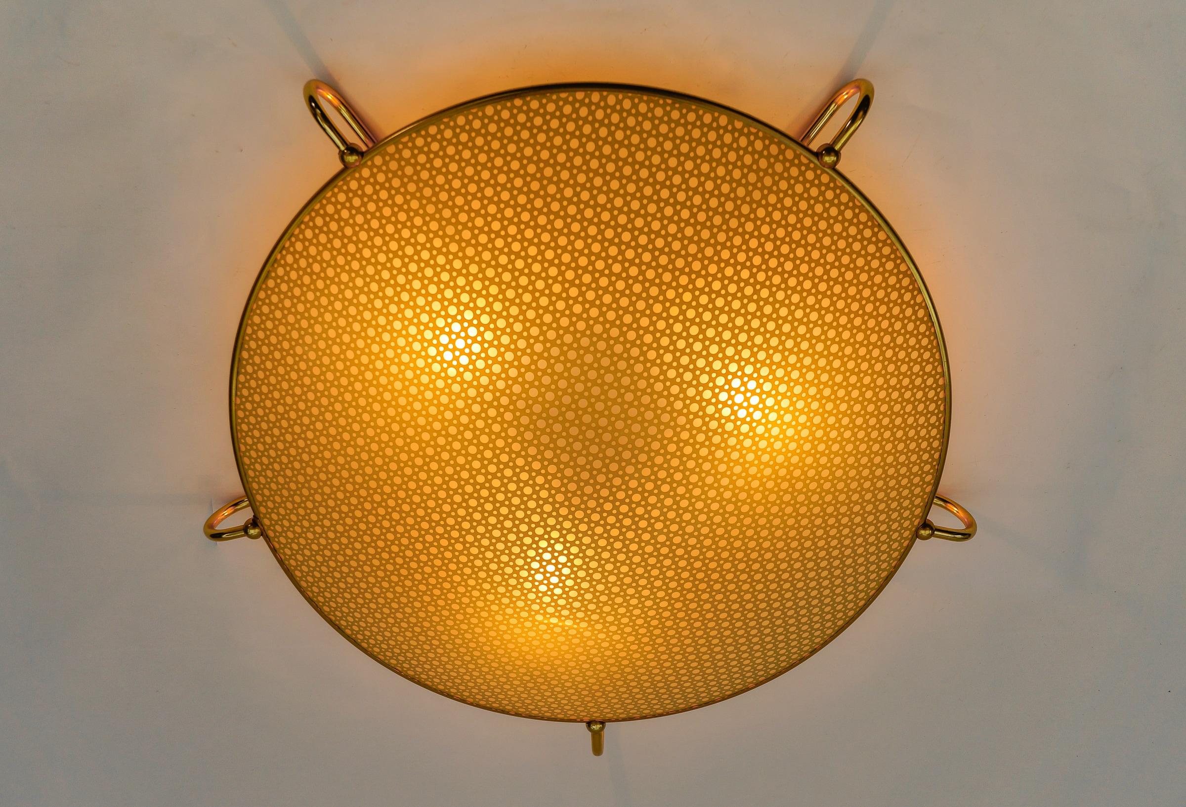 Lovely Geometric Plafonier or Wall Lamp by ERCO Leuchten, 1950s Germany For Sale 2